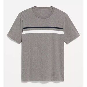 Old Navy Men's Short Sleeves T-Shirt Size M Tall Gray Crew Neck Soft-Washed NWT